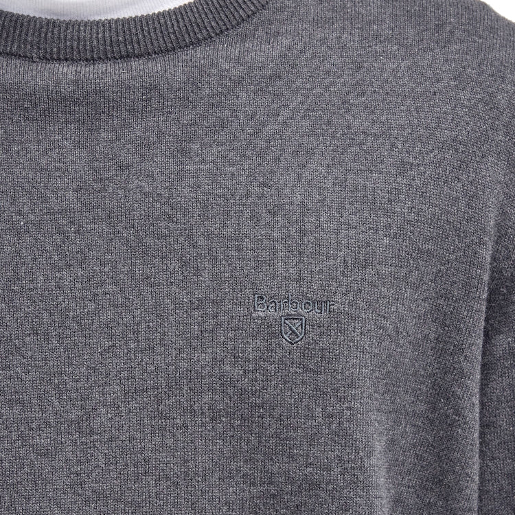Barbour Pima Cotton Crew Neck Sweater - Charcoal