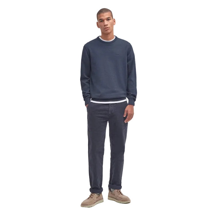 Barbour Pima Cotton Crew Neck Sweater - Navy
