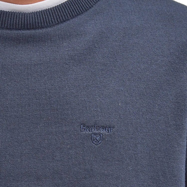 Barbour Pima Cotton Crew Neck Sweater - Navy