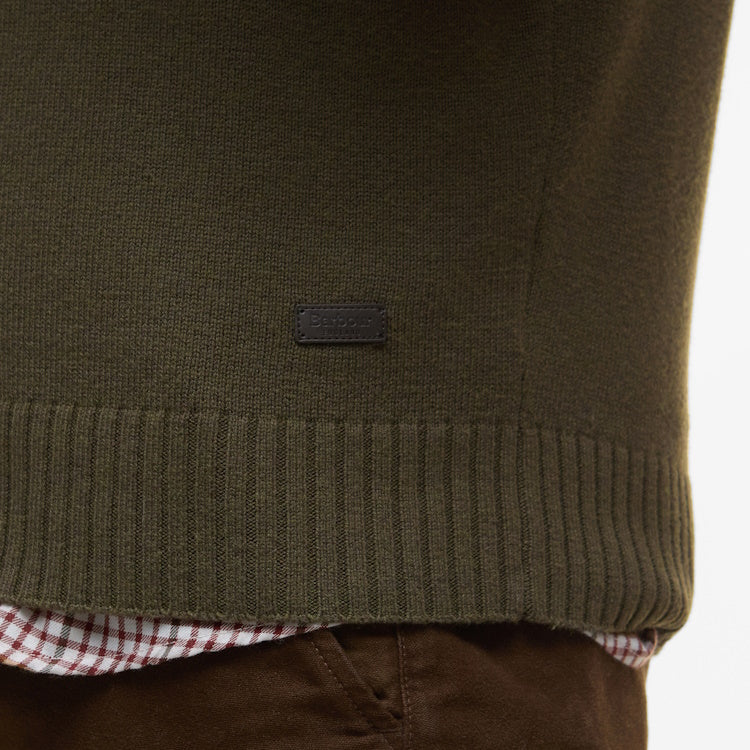 Barbour Kelson V-Neck Knitted Sweater - Olive