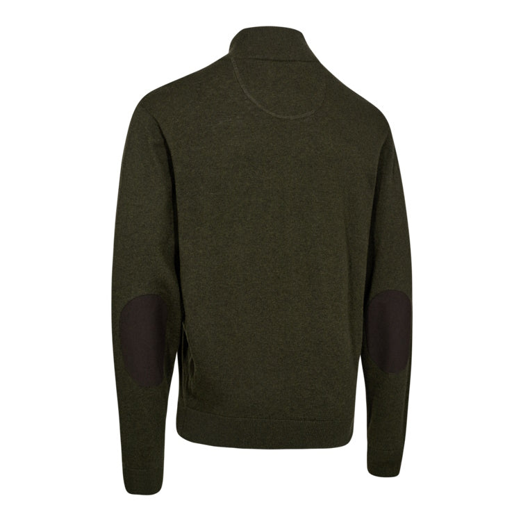 Deerhunter Harrington 1/2 Zip Knit Sweater - Forest Ember Melange