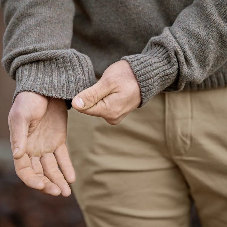Harkila Vincent Merino Half Zip Pullover - Dark Sand