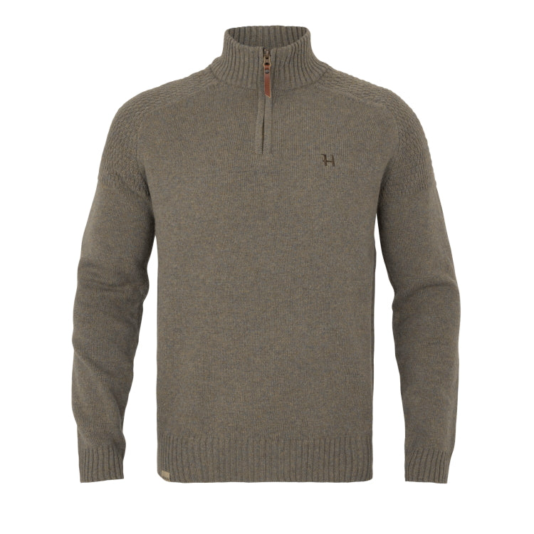 Harkila Vincent Merino Half Zip Pullover - Dark Sand
