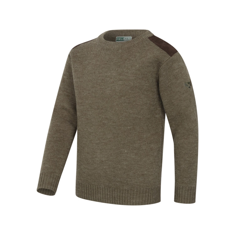 Hoggs of Fife Junior Melrose II Hunting Pullover - Meadow Green Marl