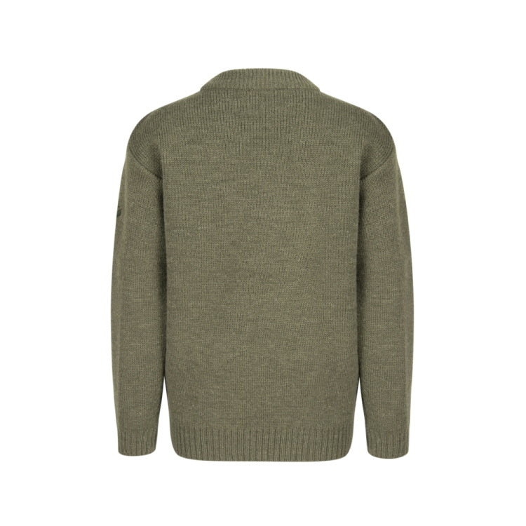 Hoggs of Fife Junior Melrose Hunting Pullover - Soft Marled Green