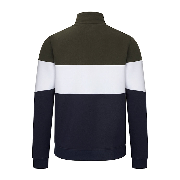 Hoggs of Fife Dumfries 1888 1/4 Zip Sweatshirt - Forest/White/Navy