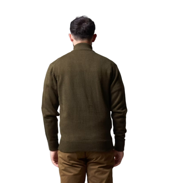 Jack Pyke Pheasant Zip Neck Pullover - Dark Olive