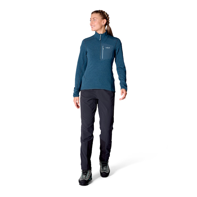 Rab Ladies Ascendor Light Pull-On Sweater - Tempest Blue