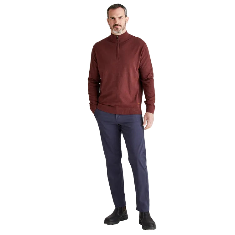 Ridgeline Hartland 1/4 Zip Neck - Oxblood