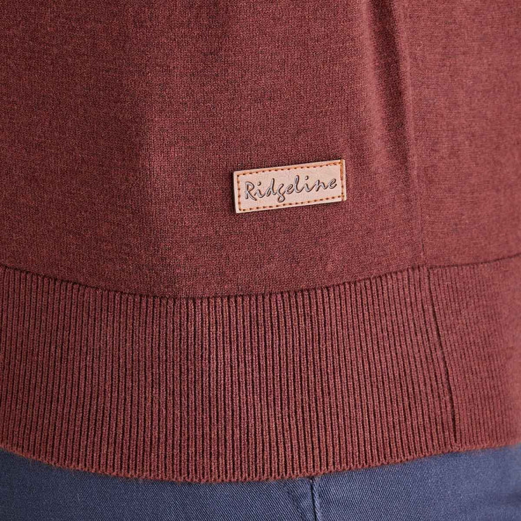 Ridgeline Hartland 1/4 Zip Neck - Oxblood