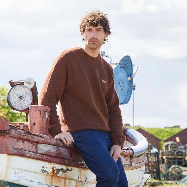Ridgeline Journeyman Knit Jumper - Nutmeg