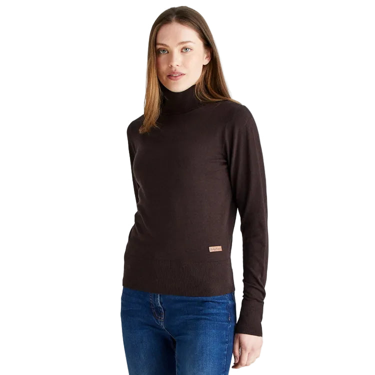 Ridgeline Ladies Melford Roll Neck - Deep Bark