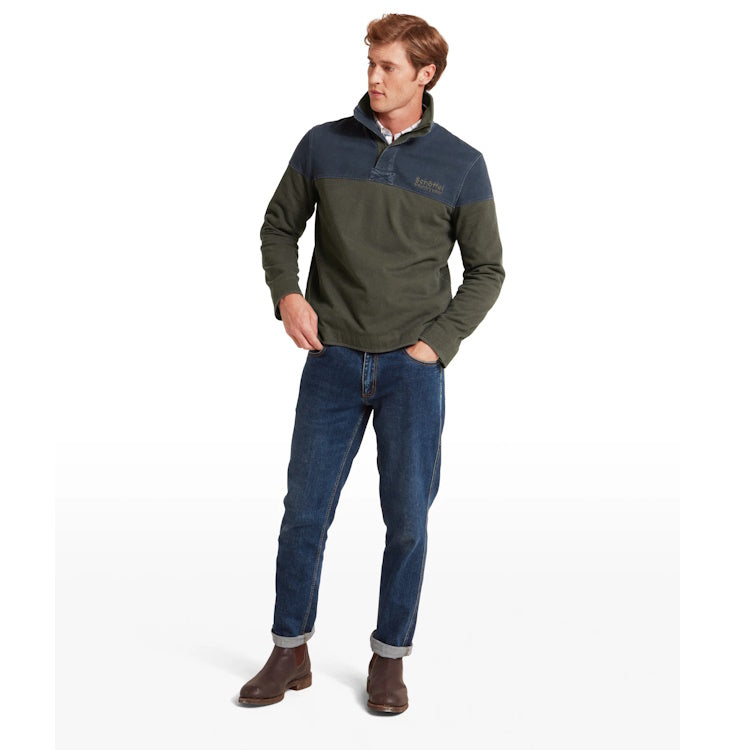Schoffel Helford Heritage Sweatshirt - Peat Green