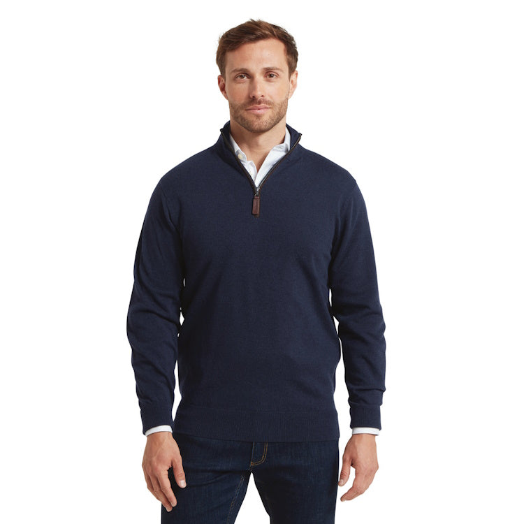 Schoffel Jura 1/4 Zip Jumper - Navy