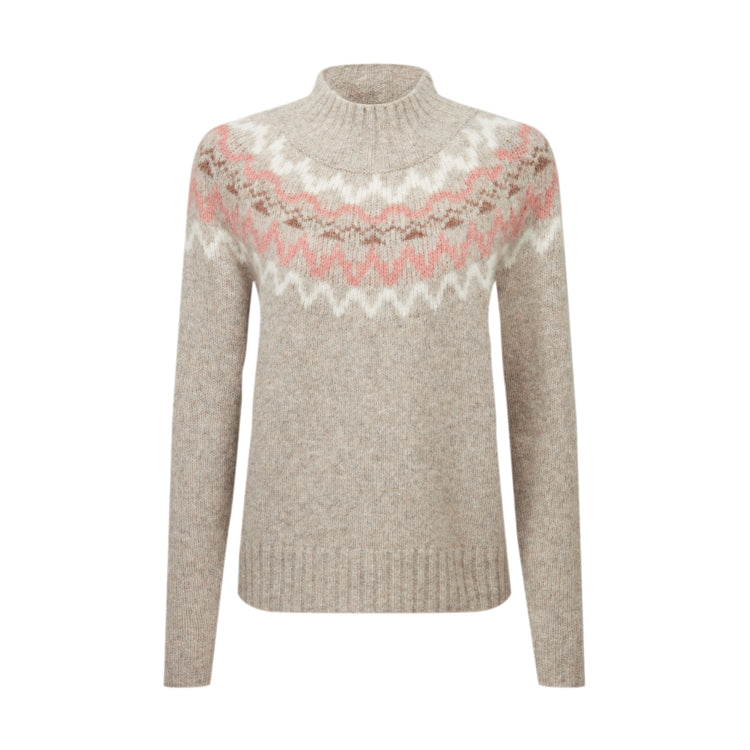 Schoffel Ladies Evie Fairisle Sweater - Cobblestone