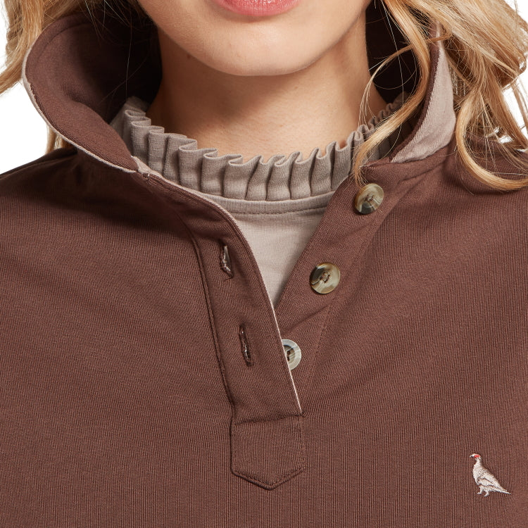Schoffel Ladies Horseley Rugby Sweatshirt - Chocolate