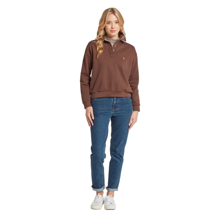 Schoffel Ladies Horseley Rugby Sweatshirt - Chocolate