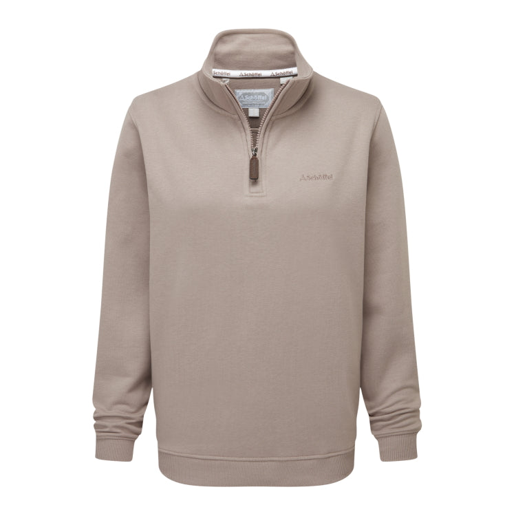 Schoffel Ladies Sennen Cove 1/4 Zip Sweatshirt - Mushroom