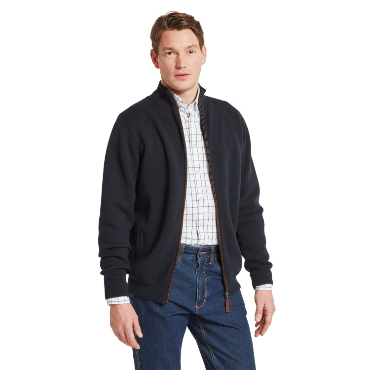 Schoffel Marlow Full Zip Jumper - Navy