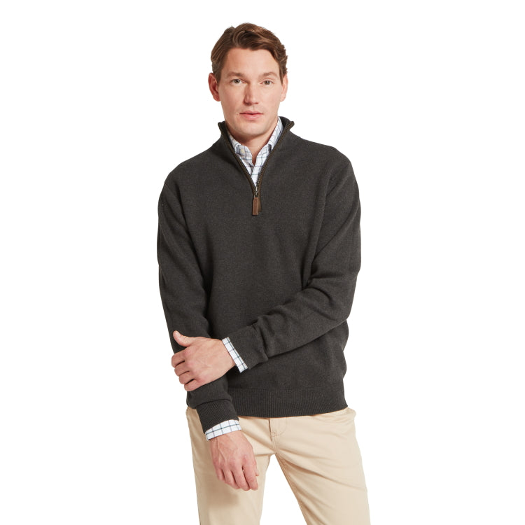 Schoffel Marlow 1/4 Zip Jumper - Charcoal