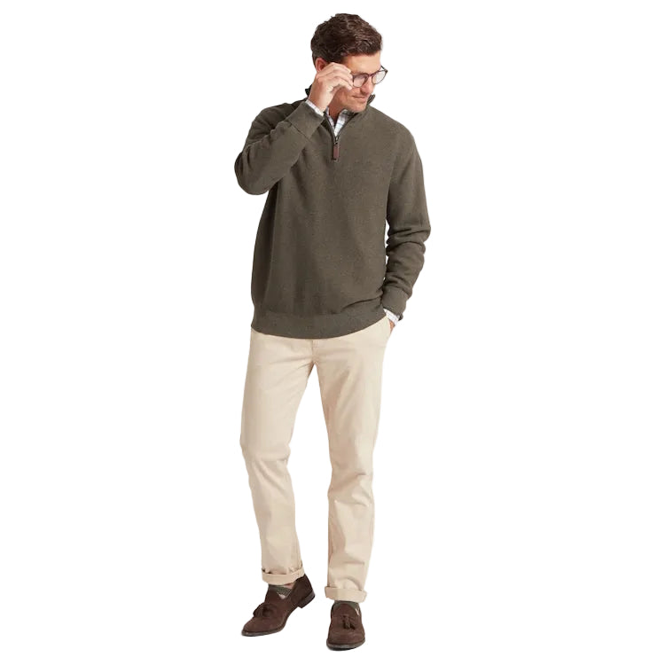 Schoffel Porthleven 1/4 Zip Jumper - Beetle Green