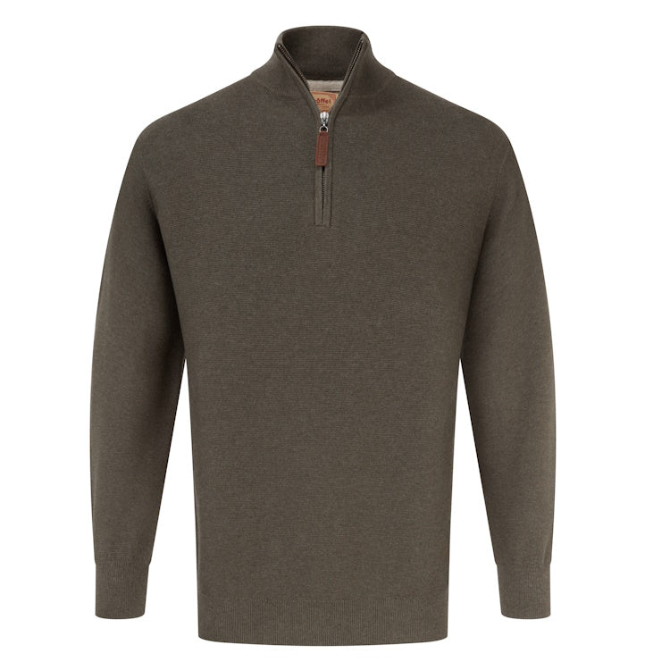 Schoffel Porthleven 1/4 Zip Jumper - Beetle Green