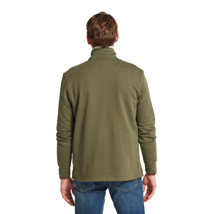 Schoffel Trencom 1/4 Zip Sweatshirt - Dark Khaki Green