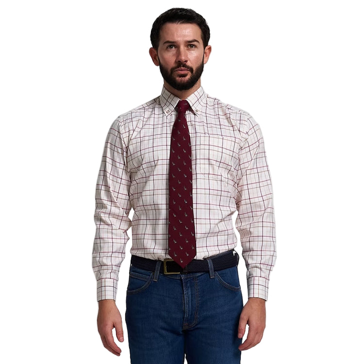 Jack Pyke Partridge Silk Tie - Burgundy