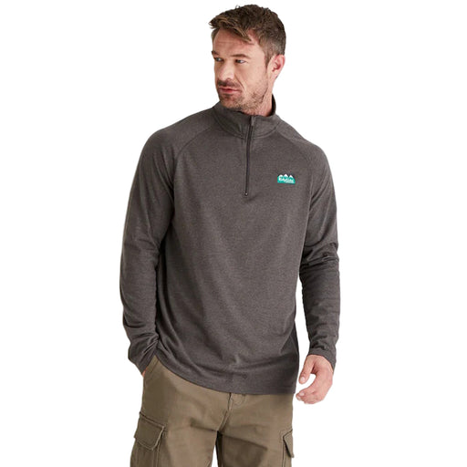 Ridgeline Baseline Pull On Zip Top - Light Bark Marl