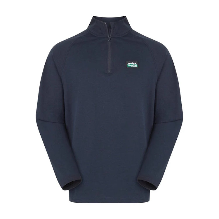 Ridgeline Baseline Pull On Zip Top - Navy Marl