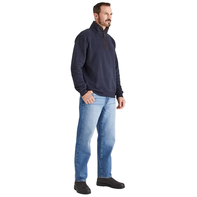 Ridgeline Brancaster 1/4 Zip Top - Navy