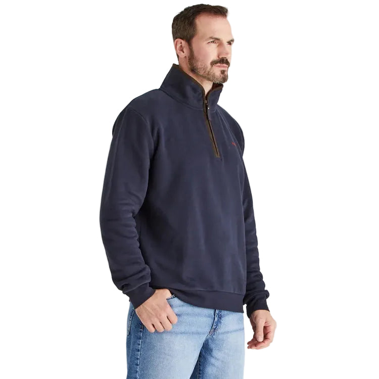 Ridgeline Brancaster 1/4 Zip Top - Navy
