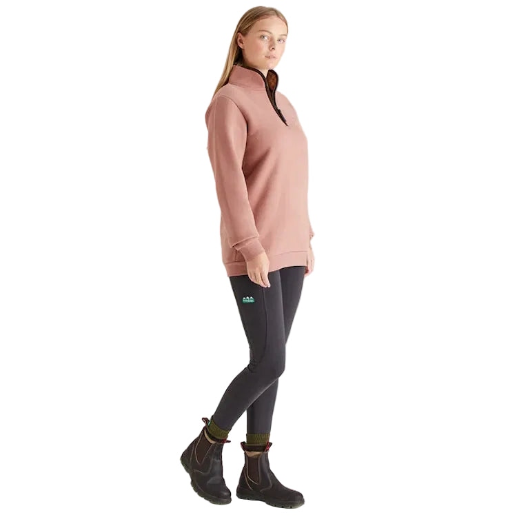 Ridgeline Ladies Brancaster 1/4 Zip Top - Dusky Pink