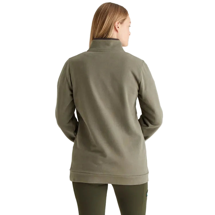 Ridgeline Ladies Brancaster 1/4 Zip Top - Smokey Olive