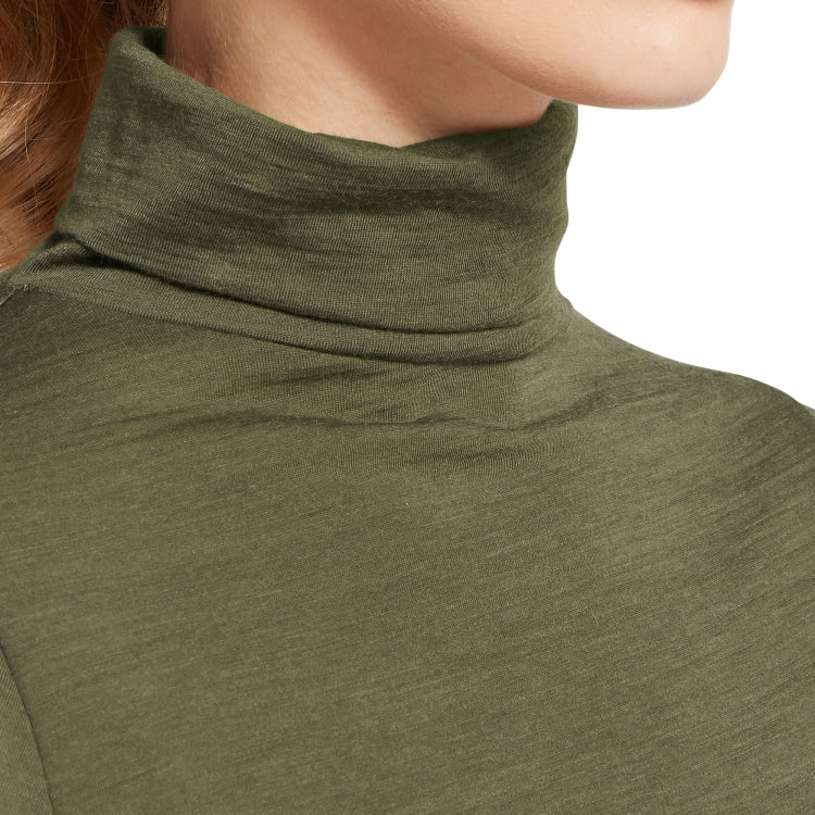 Schoffel Ladies Malton Merino Top - Dark Khaki Green