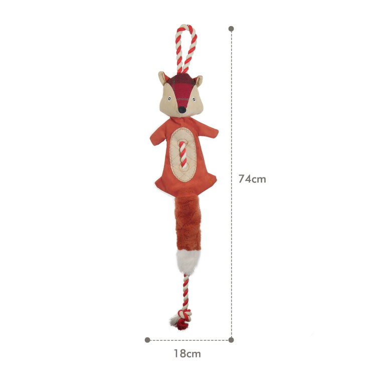 Joules Tweed Fox Rope Dog Toy