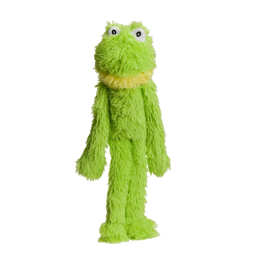 House of Paws Long Furry Frog Dog Toy