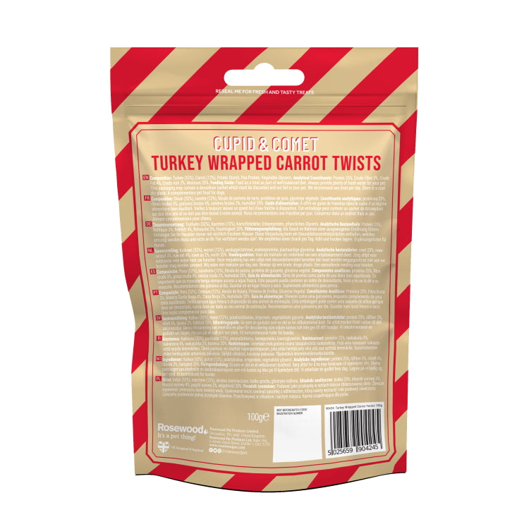 Rosewood Turkey Wrapped Carrot Twist Dog Treats