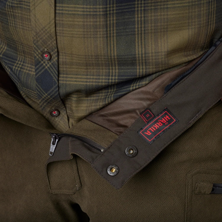 Harkila Driven Hunt HWS Leather Trousers - Willow Green/Shadow Brown
