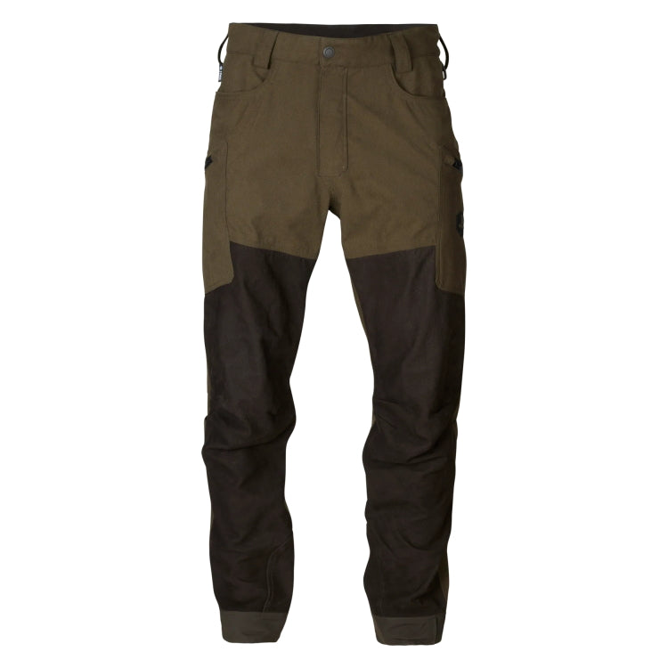 Harkila Driven Hunt HWS Leather Trousers - Willow Green/Shadow Brown