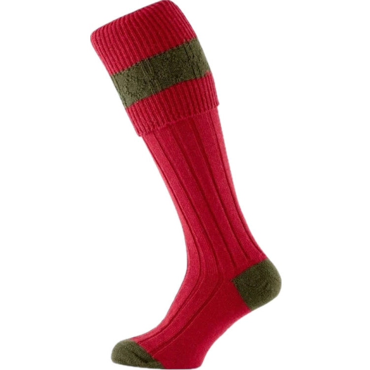 Pennine Byron Shooting Socks - Ruby