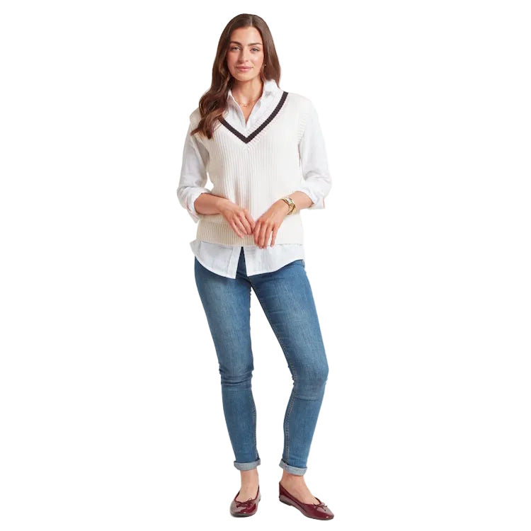 Schoffel Ladies Hambledon Vest - Soft White/Navy