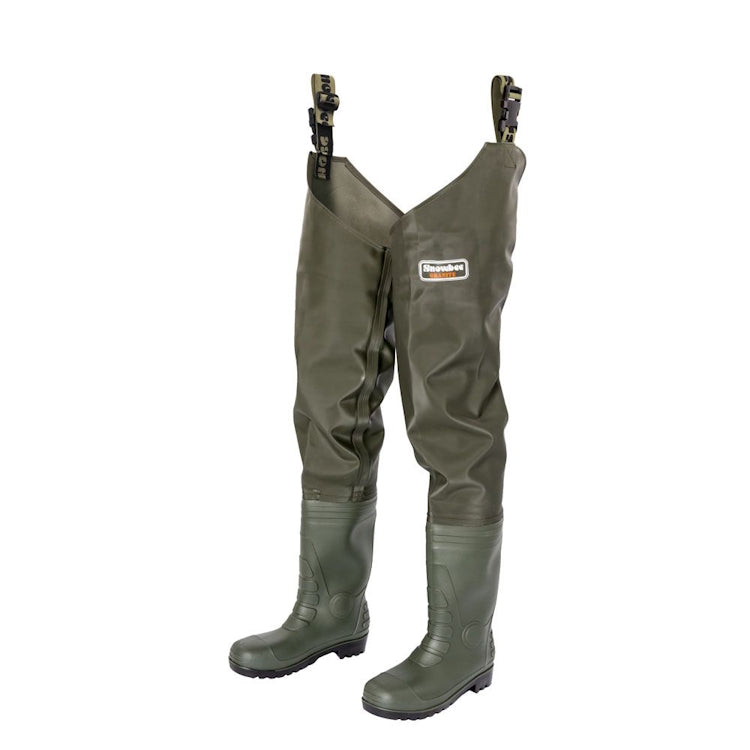 Snowbee Granite PVC Thigh Waders - Olive Green