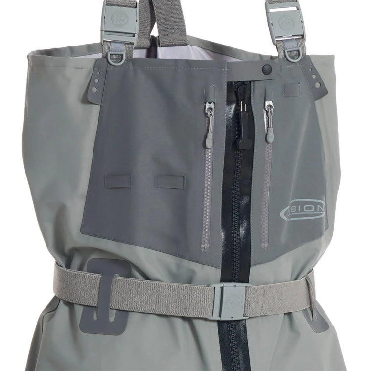 Vision Koski Zip Stockingfoot Waders - Grey