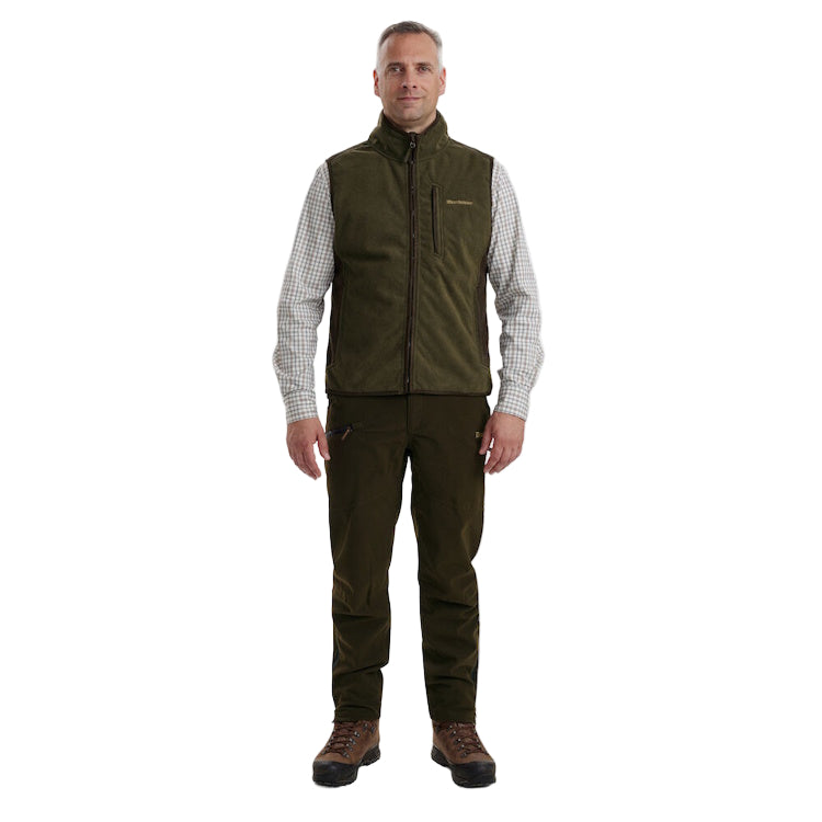 Deerhunter Gamekeeper Bonded Fleece Waistcoat - Graphite Green Melange