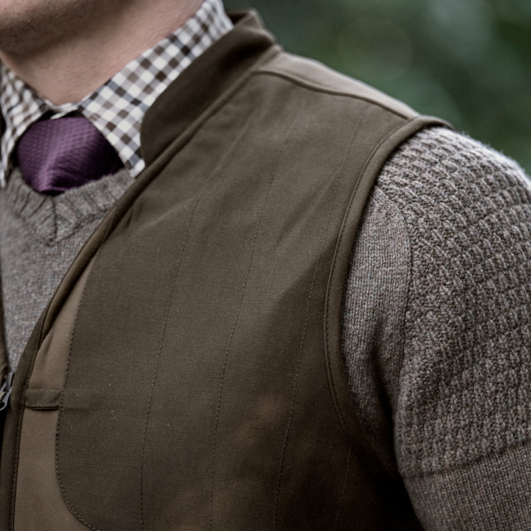 Harkila Skye Shooting Waistcoat - Willow Green/Shadow Brown