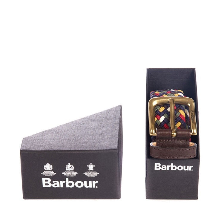 Barbour Tartan Coloured Stretch Belt Gift Box