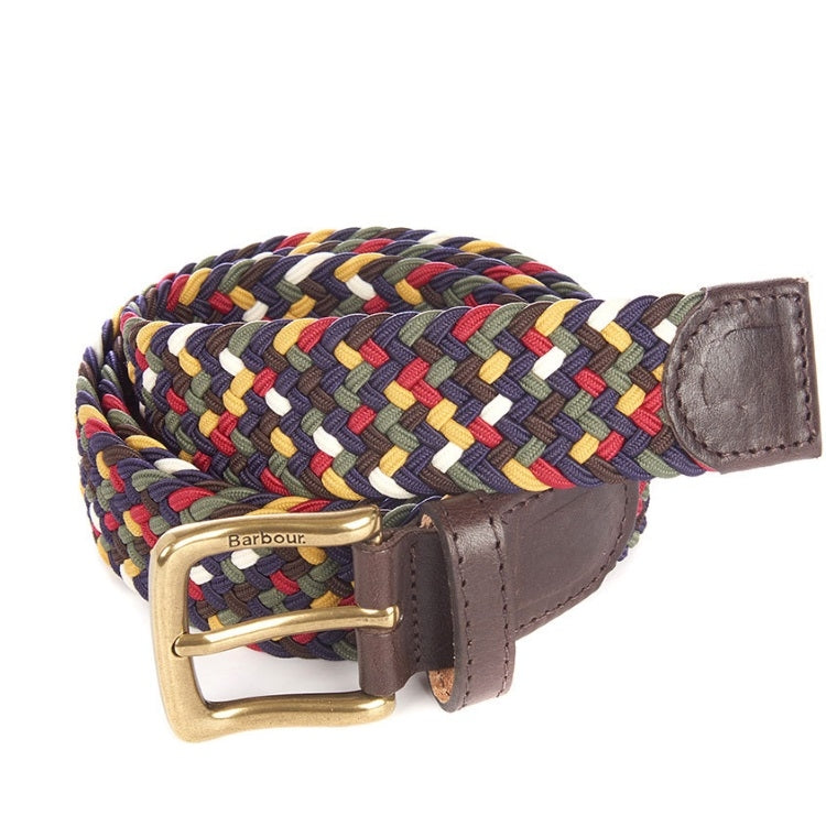 Barbour Tartan Coloured Stretch Belt Gift Box