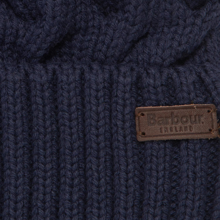 Barbour Gainford Cable Beanie - Navy