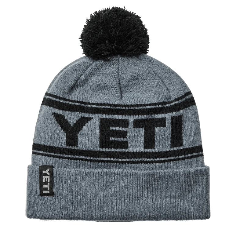 Yeti Logo Retro Knit Beanie - Grey/Black